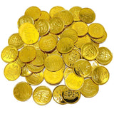 Maxbell 100 Pcs Plastic Pirate Gold Toy Coins for Birthday Party Favors Props Craft