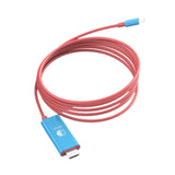 Maxbell Computer Screen Projection Cable Type C to HDTV Conversion Line for 4K TV Red Blue