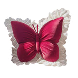 Maxbell Butterfly Shaped Pillow Crafts Sofa Throw Cushion for Indoor Couch Auto Seat red