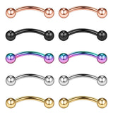 Maxbell 10 Pieces 16G Stainless Steel Balls Eyebrow Ear Lip Navel Ring Piercing 6mm - Aladdin Shoppers