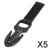 5xPortable Diving Line Cutter with Underwater Scuba Dive Mini Knife Black