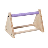 Maxbell Wood Parrot Stand Training Sturdy Claw Grinding for Cockatiel Finch Parakeet Purple