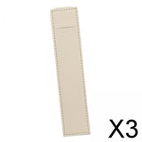 Maxbell 3xElastic Band Pen Holder Pen Sleeve for Hardcover Journals Planners Notebooks Beige