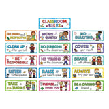 Maxbell 16Pcs Classroom Rules Educational Posters Teacher Good Habits Manners Charts