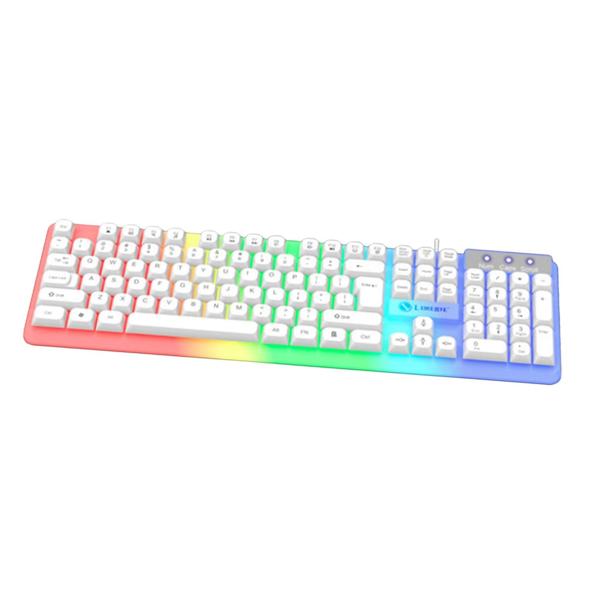 Maxbell Mechanical Gaming Keyboard PC Nonslip Women Men Waterproof USB Wired 104 Key White