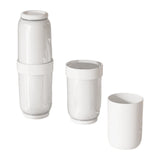 Maxbell Toothbrush Container Portable Toothpaste Storage Toothbrush Case for Camping 4Pcs White Gray
