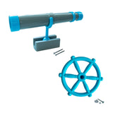 Maxbell Kids Playground Accessories Set with Steering Wheel Playground Equipment Set Blue Gray