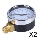 Maxbell 2x1/4"NPT Air Compressor Hydraulic Pressure Gauge 0-200 PSI Side Mount 2"Face