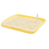 Maxbell Dog Toilet Pet Litter Pan Portable Potty Tray for Indoor Other Pets Bunny yellow Low Fence
