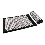 Maxbell Maxbell Spiky Acupressure Pillow Mat Set Acupuncture Massage Cushion Pad Kit Black