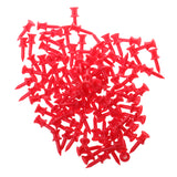 Maxbell Maxbell 100 Pcs/Pack Professional 32mm 1.26" Plastic Castle Golf Tees Red