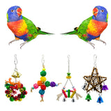 4 Pack Parrot Bird Cage Hanging Swing Parrot Chewing Climbing Playing Toy