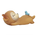 Maxbell 6Pcs Lovely Fawn Ornaments Silicone  Kawaii Sleeping Animal Baby Decor