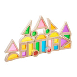 Maxbell 24Pcs Stacking Blocks Education Colorful Wood Rainbow Blocks for Boys Girls