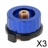 Maxbell 3xGas Tank Adapter Stove Connector Camping Gas Bottle Output Adaptor Black