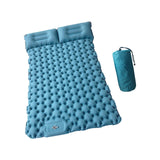 Maxbell Camping Sleeping Pad with Pillow Inflatable Sleeping Mat for Camping Outdoor Peacock Blue