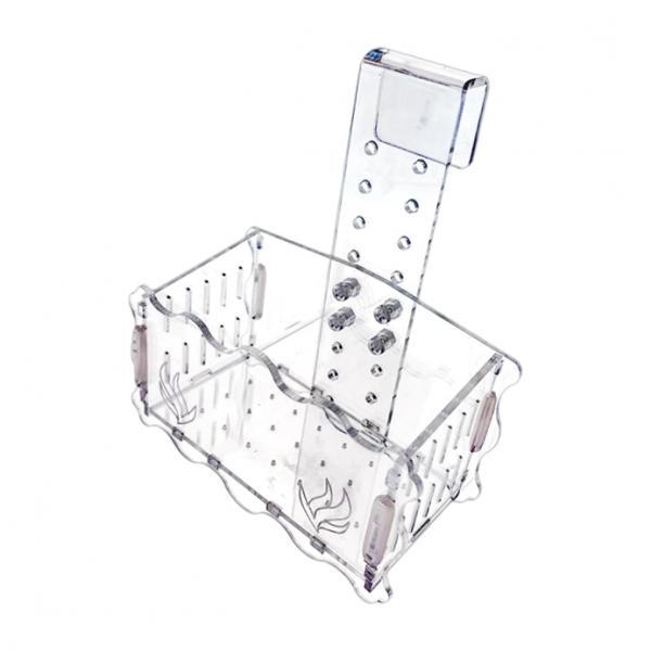 Maxbell Aquarium Plant Cup Transparent Landscape Fish Tank Decor Container with Hook M