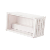 Maxbell Display Case Desktop Dustproof Clear Storage Cabinet for Study Bedroom Decor white