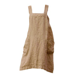 Maxbell 2x Soft Linen Apron with Pockets Kitchen Bib Pinny for BBQ Baking Women