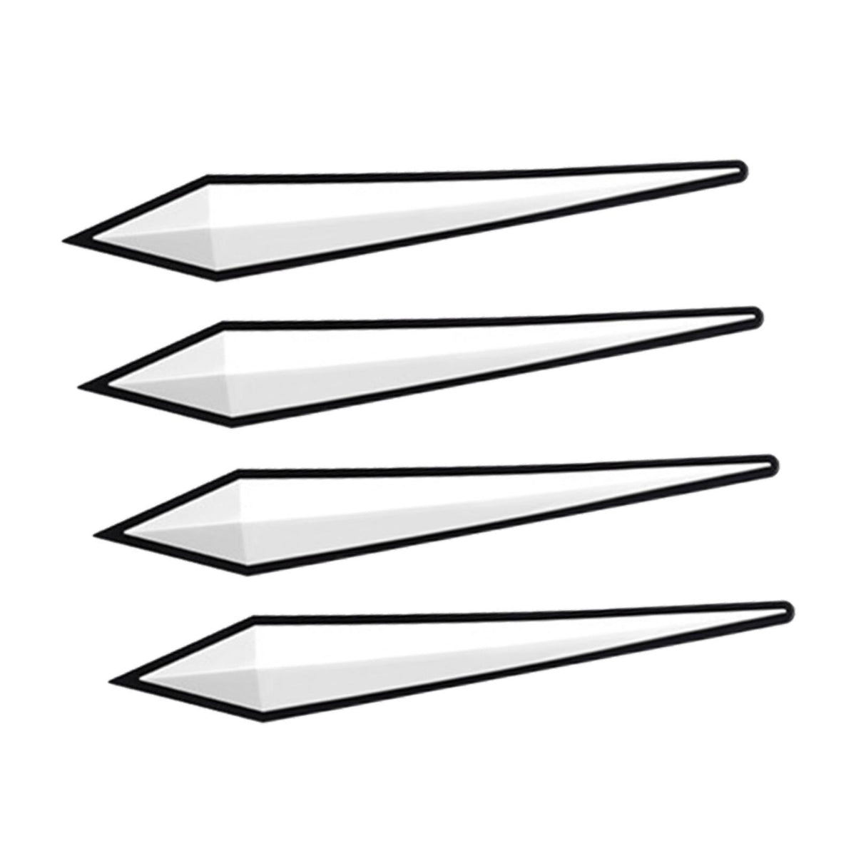 Maxbell 4 Pieces Generic Car Anti Scratches Strips Protector SUV Protection Stickers White