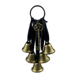 Maxbell Witch Bells for Door Knob Handmade Vintage Pagan Wind Chime for Home Bedroom black