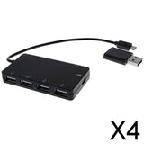Maxbell 4x4 Port Micro USB OTG Hub Host Charging Cable Adapter Card Reader For Android