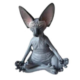 Maxbell Maxbell Meditation Cat Statue Ornament Collectible Decorations Crafts Home Decor black