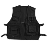 Maxbell 2xUtility Vest Front Buckle Cargo Vest for Men Women Adults Outdoor Activities XL Black