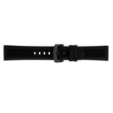 Maxbell Black Silicone Rubber Sport Replacement Watch Band Strap 19mm Black