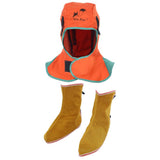 Maxbell Flame Retardant Safey Helmet Welding Neck Protective Hood Welder and Shoes
