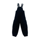 Maxbell 1/6 Scale Bib Overalls Mini Long Pants with Pocket for 12in Figures Dress up black