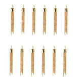 Maxbell 24Pcs Tassel Pendant Necklace DIY Craft For Jewelry Making Light Gold&Silver
