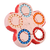 Maxbell Bean Rotating Cube Toy Novelty Puzzle for New Year Gift Party Favor Birthday Pink