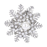 Maxbell Snowflake Brooch Pin Elegant Winter Snowflake Brooch for Dress Clothes Scarf Silver