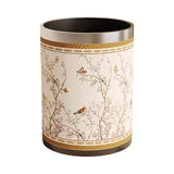 Maxbell Trash Can PU Leather Accessory Garbage Can for Bedroom Bathroom Laundry Room Style F