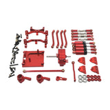 Maxbell 1:12 Scale Shock Absorber Gearbox Set Upgrades Kit for MN99S DIY Accessories red