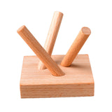 Maxbell Wooden Display Stand Stable Stylish Pedestal for Office Farmhouse Home Decor Light Wood Color