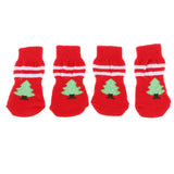 Maxbell Maxbell Christmas Theme Red Pet Non-slip Botton Socket Indoor Wear Keep Warm Socks L