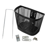 Front Bike Basket Container with Bracket Folding Bike Cycling Bicycle Basket Black
