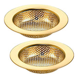 Maxbell Mesh Basket Effectively Replacement Kitchen Sink Strainer for Drain Bathroom gold
