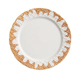 Maxbell Pottery Tableware Art Supplies Fashion Decor for Housewarming Camping Travel White Plate