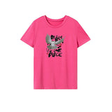Maxbell Maxbell Women's T Shirt Summer Breathable Clothes Crewneck Tee for Street Beach Work L Rose Pink