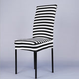 Maxbell Stretch Short Removable Dining Room Chair Cover Slipcovers Stripe