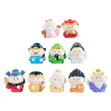 Maxbell 10x Traditional Chinese God Figurines Cute Fengshui Statue for Bedroom Hotel