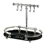 Maxbell Jewelry Organizer Stand Acrylic Base Jewelry Tray for Necklaces Watches Keys Black