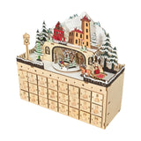 Wooden Advent Calendar 2024 Decorative Nativity for Office Party Shop Window