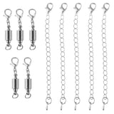 Maxbell 10Pcs 6mm Cylinder Magnetic Lobster Clasp Extender Chain Jewelry Making Set - Aladdin Shoppers