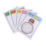 Maxbell Maxbell 30*22cm Large Preschool Educational Sight Word Flashcards Clock Time 5Pieces
