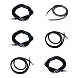 Maxbell 6Pcs 3mm Black Rubber Cord Necklace Choker Stainless Steel Closure Assorted Long