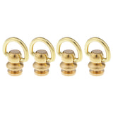 Maxbell 4Pcs Ball Post with Ring Rivet Stud Round Head Screw Back for Leather Crafts